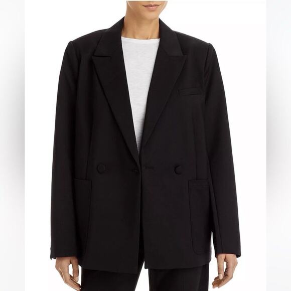 Good American Size 1 (S) Scuba Blazer The Boss 2.0 Double Breasted Shoulder Pads - Picture 3 of 14